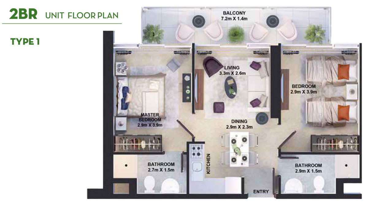 2 Bedroom